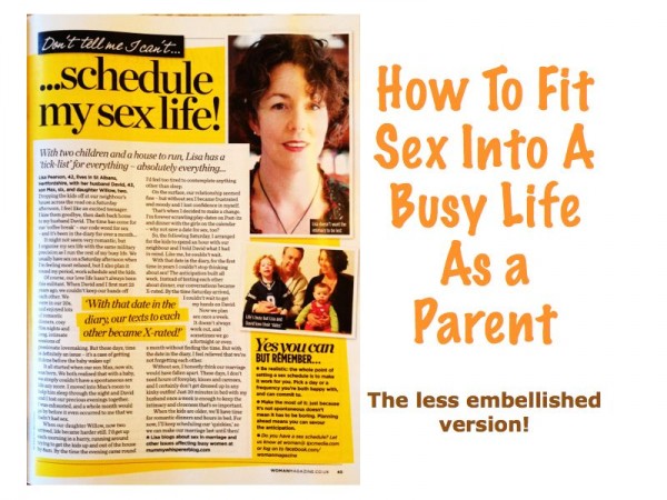 How to fit sex into your life as a busy parent Sex life for busy parents