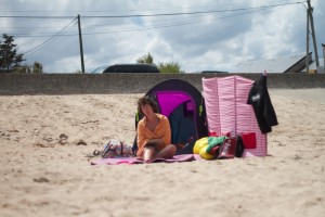 Beach tent and wind break Beach tent and wind break at normandy