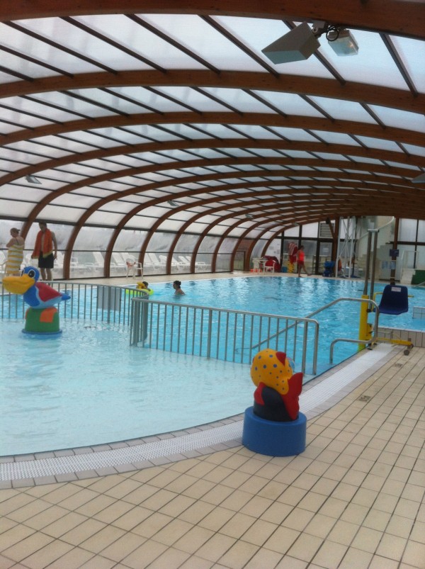 Covered swimming pool at Domaine De Litteau All weather swimming pool at Domaine De Litteau